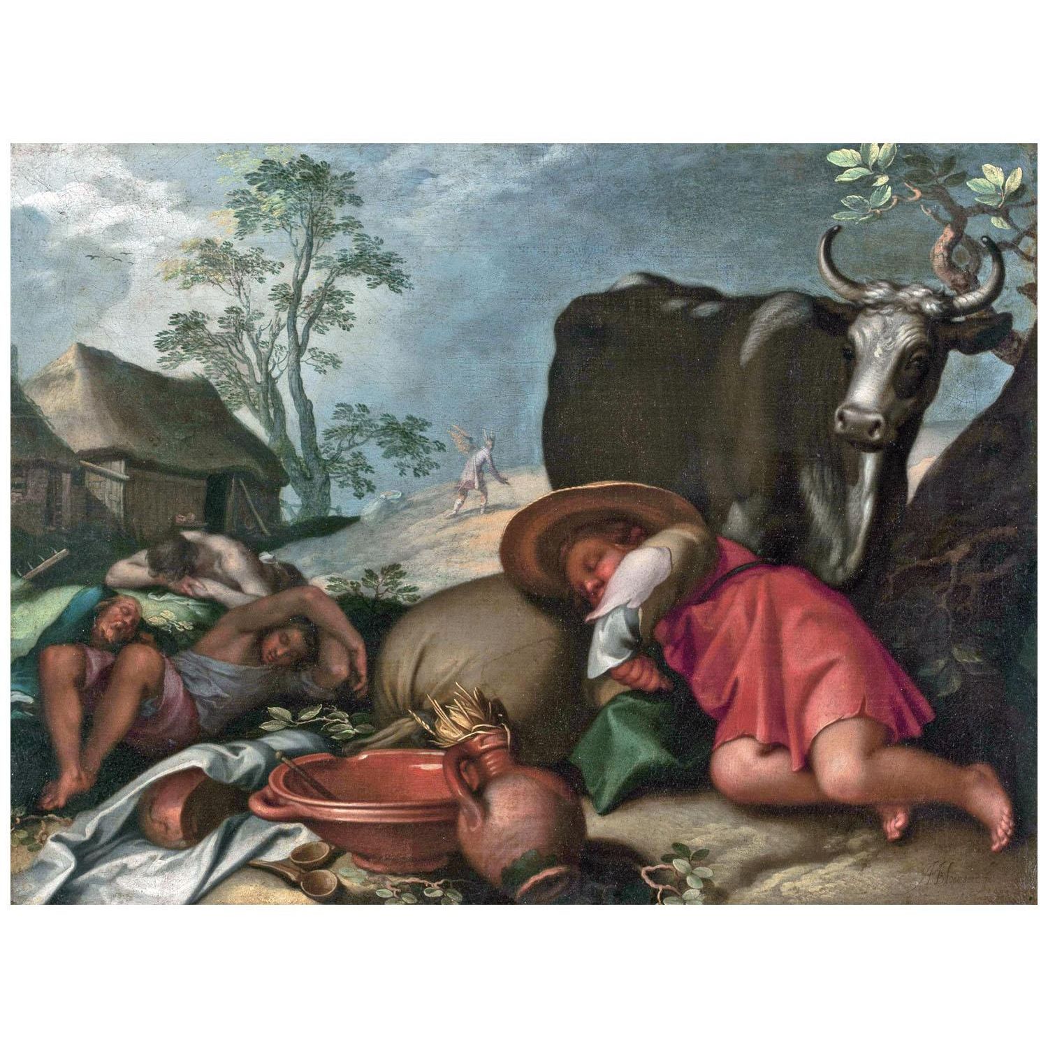 Abraham Bloemaerts. Landscape with Herdsmen and Satan. 1604. Hermitage Museum