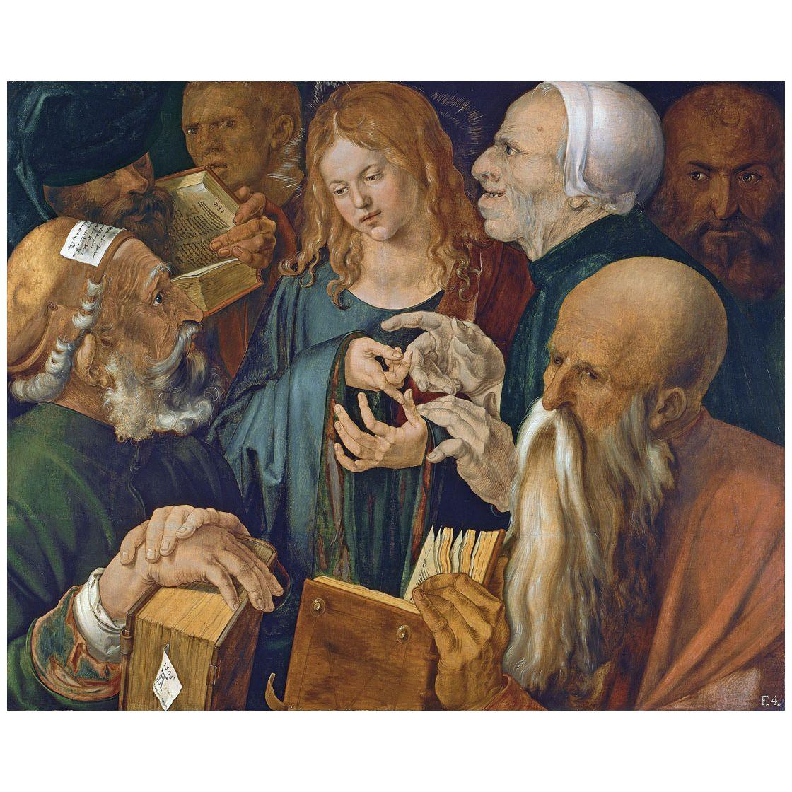 Albrecht Durer. Jesus among the Doctors. 1506. Thyssen-Bornemisza Museum Madrid