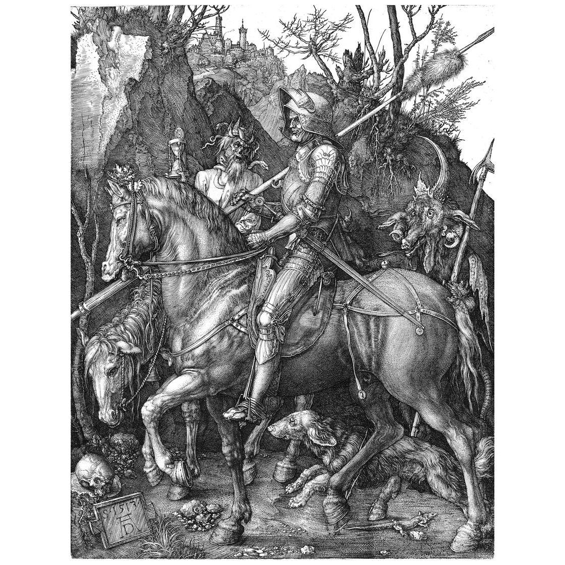 Albrecht Durer. Knight, Death and the Devil. 1513. Boijmans Van Beuningen Rotterdam