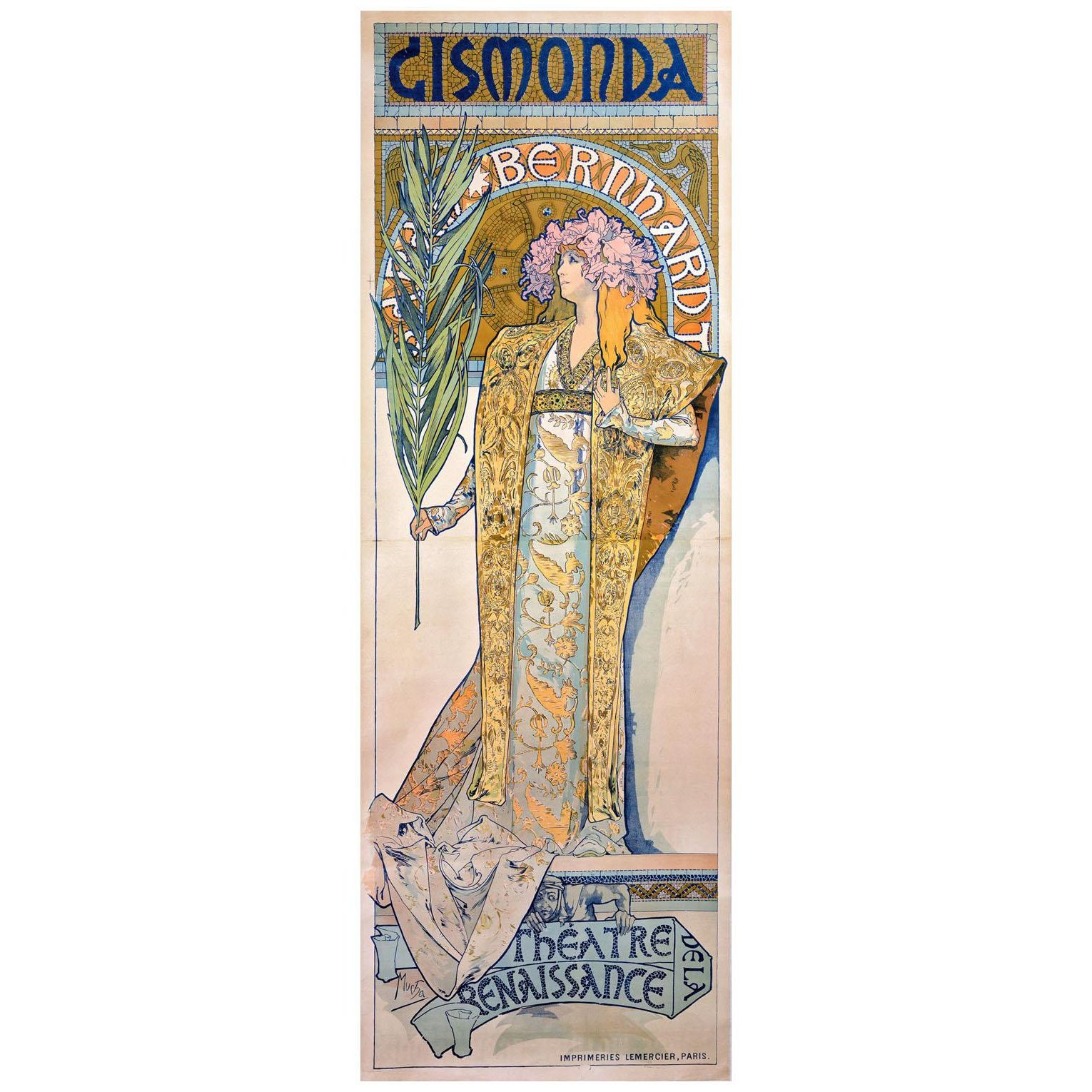 Alfons Mucha. Gismonda. 1894. Color lithograph