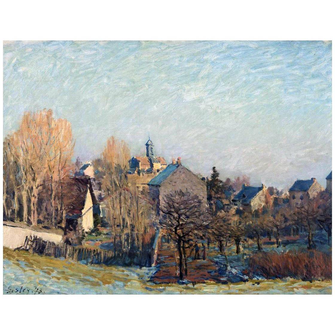 Alfred Sisley. La gelee a Louveciennes. 1873. Pushkin Museum