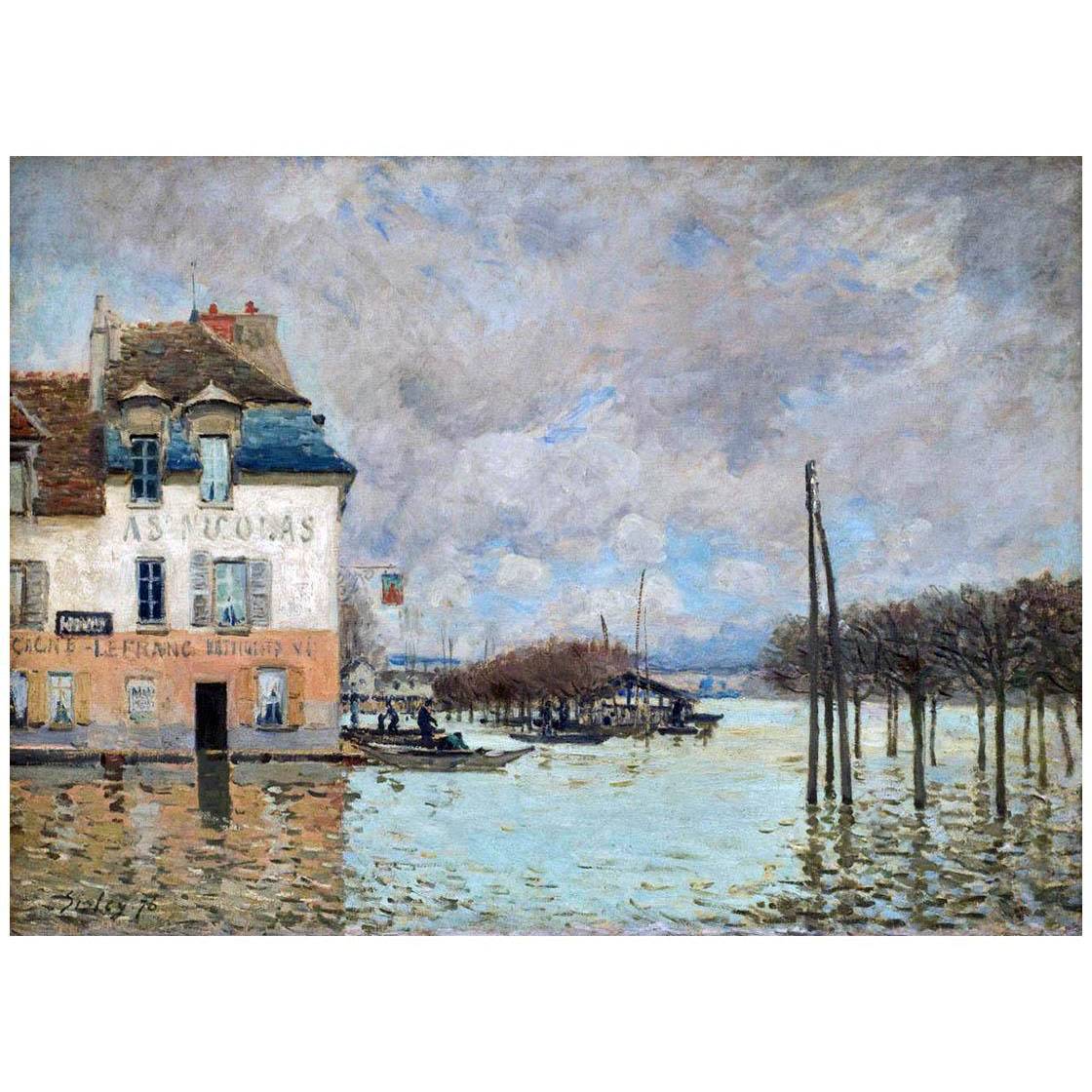 Alfred Sisley. La inundacion en Port Marly. 1876. Musee d’Orsay