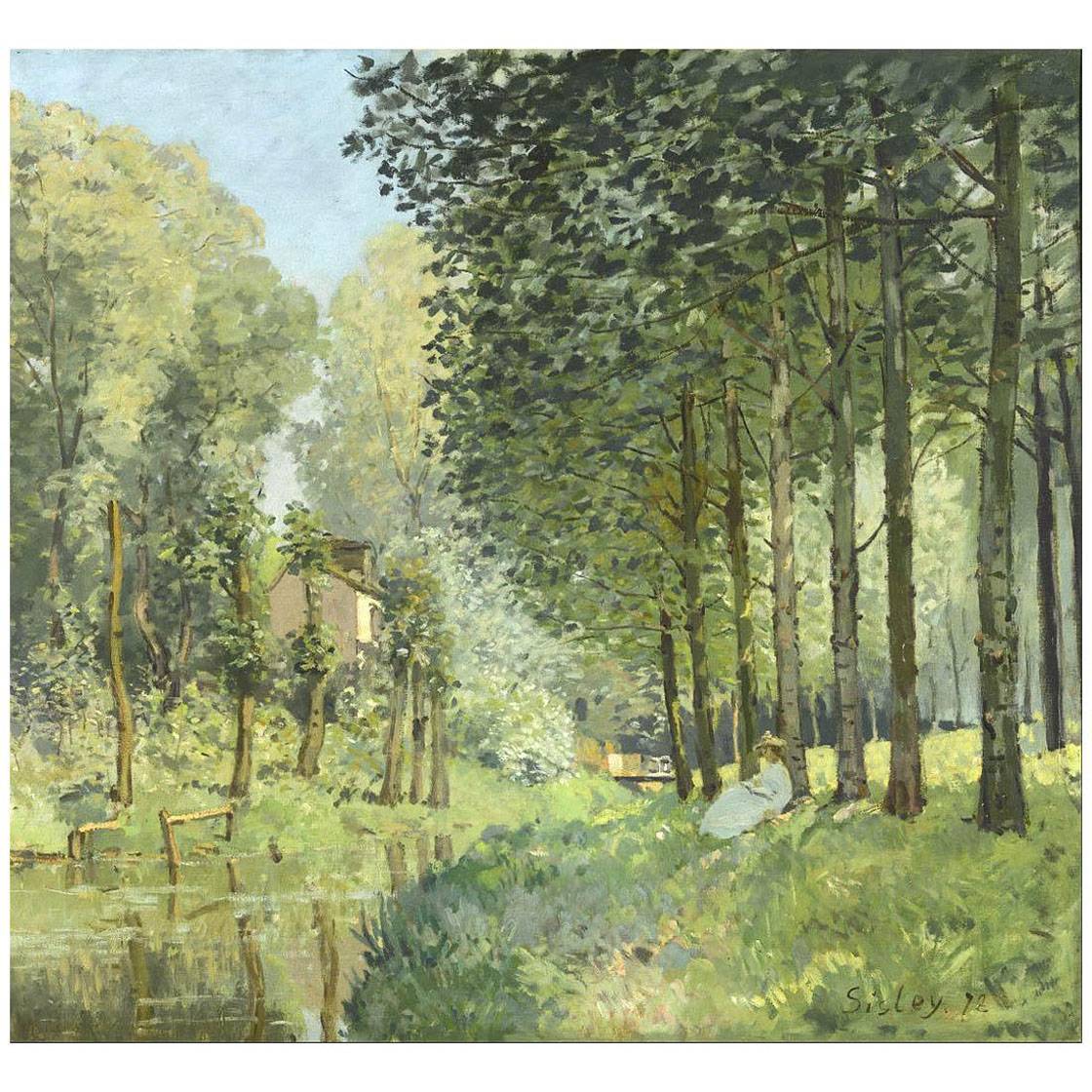 Alfred Sisley. La repos au bord du ruiseau. 1878. Musee d’Orsay