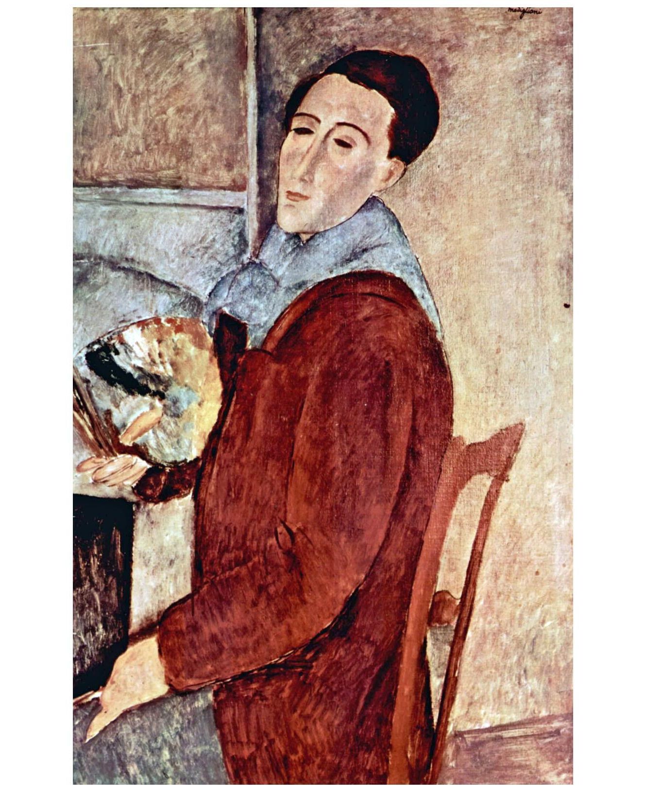 Amedeo Modigliani. Autoportrait. 1919. MdAC UdSP San Paolo