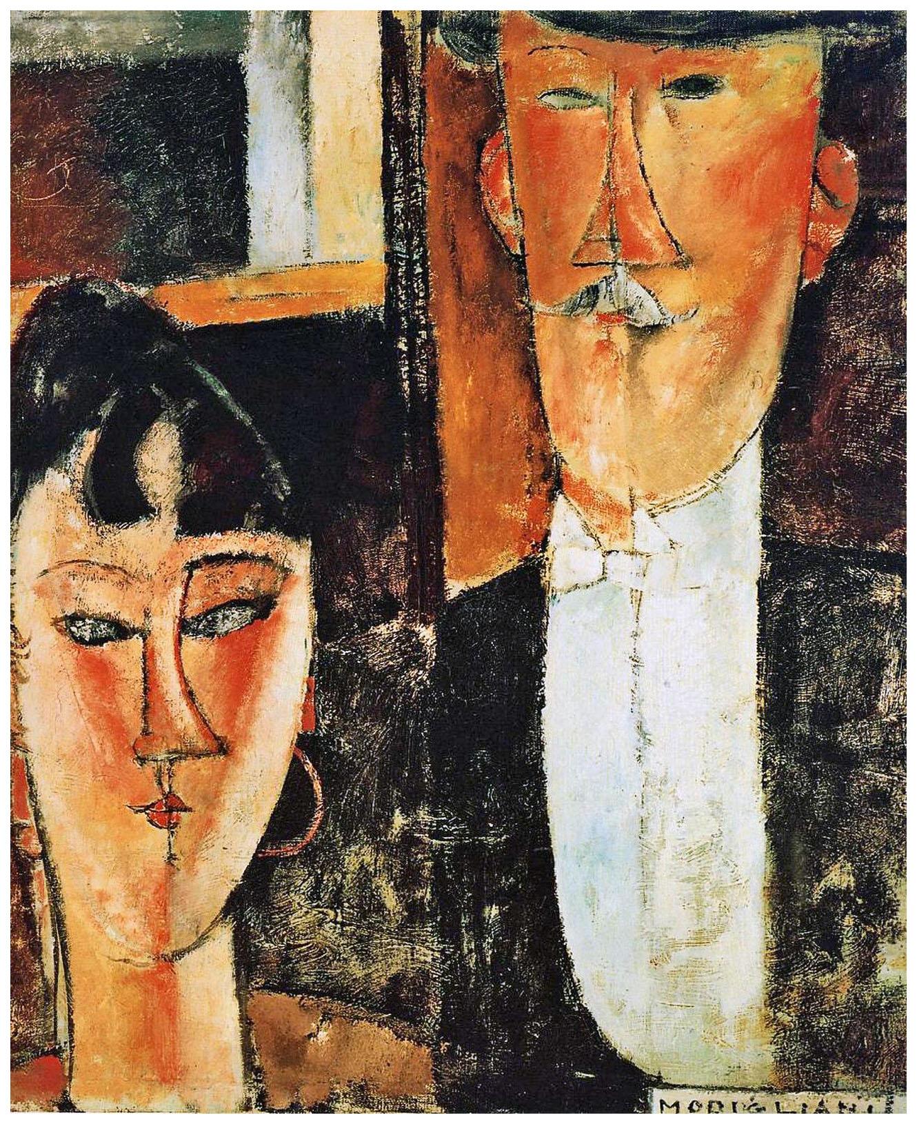 Amedeo Modigliani. La Mariée et le Marié. 1915. MoMA NY