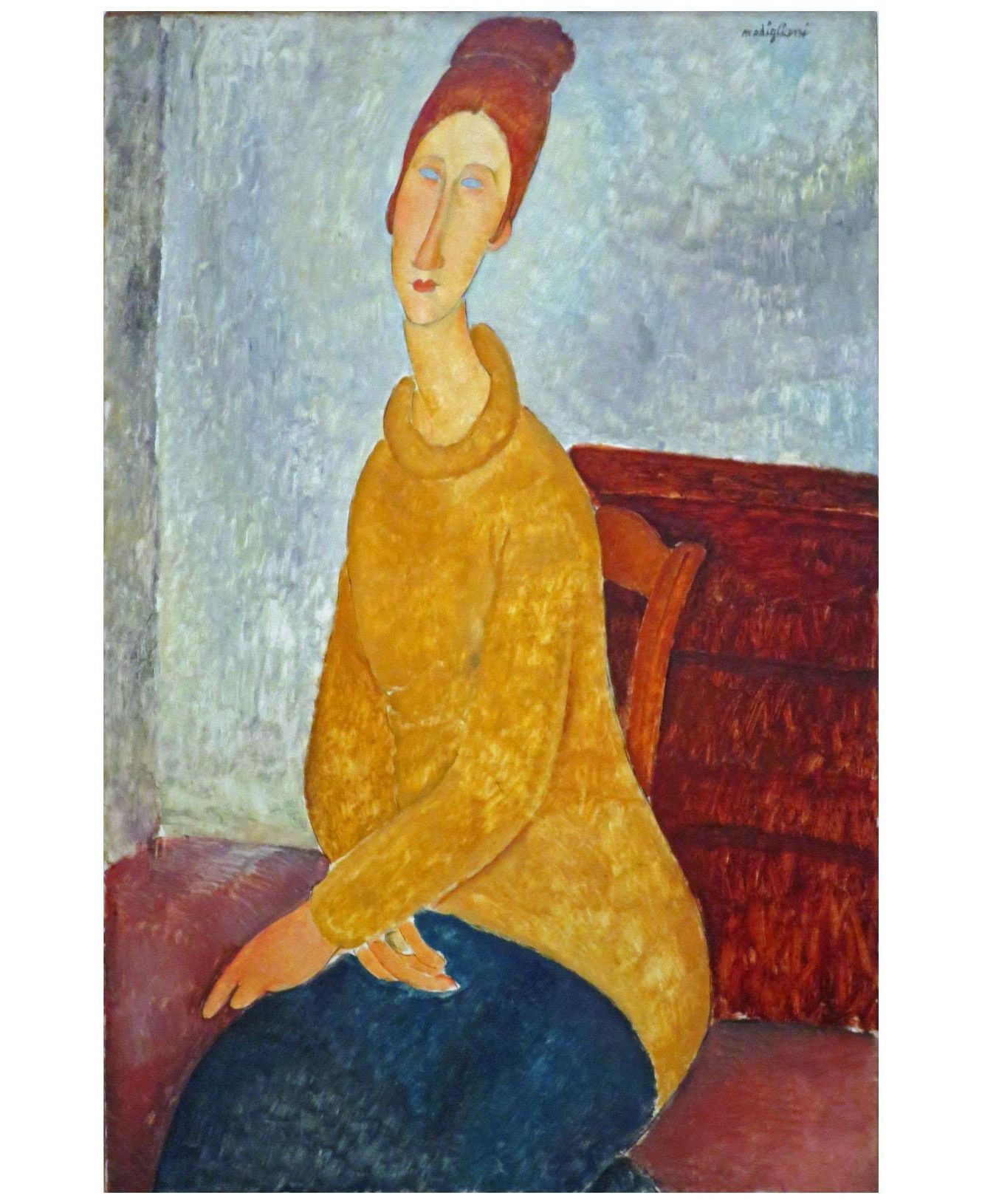 Amedeo Modigliani. Jeanne Hébuterne en pull jaune. 1918. Guggenheim NY
