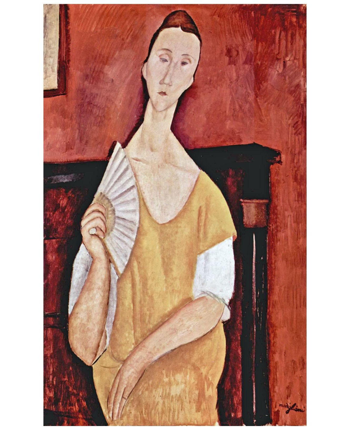 Amedeo Modigliani. La Femme à l'éventail. 1919. Musee de Petit Palais Paris