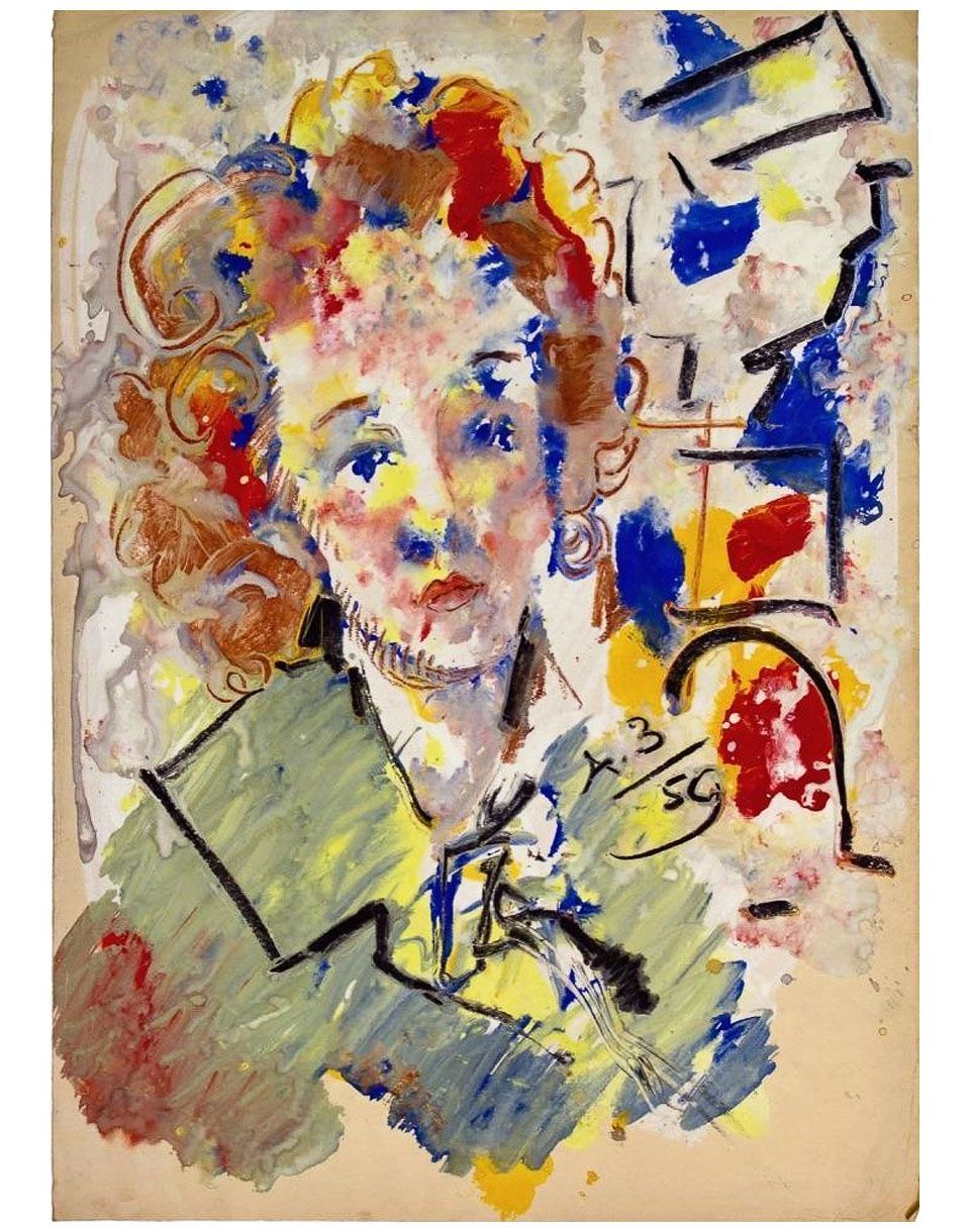 Анатолий Зверев. Женщина с рыжими волосами. 1979
