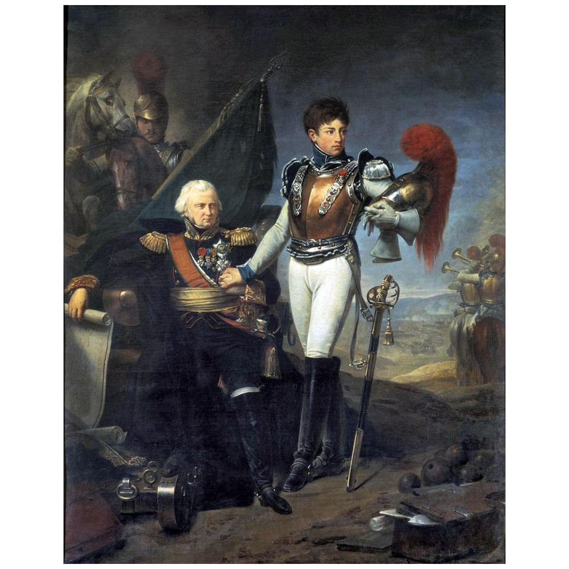 Antoine-Jean Gros. General Baston de La Riboisiere et son fils. 1815. Musee de Armee, Paris