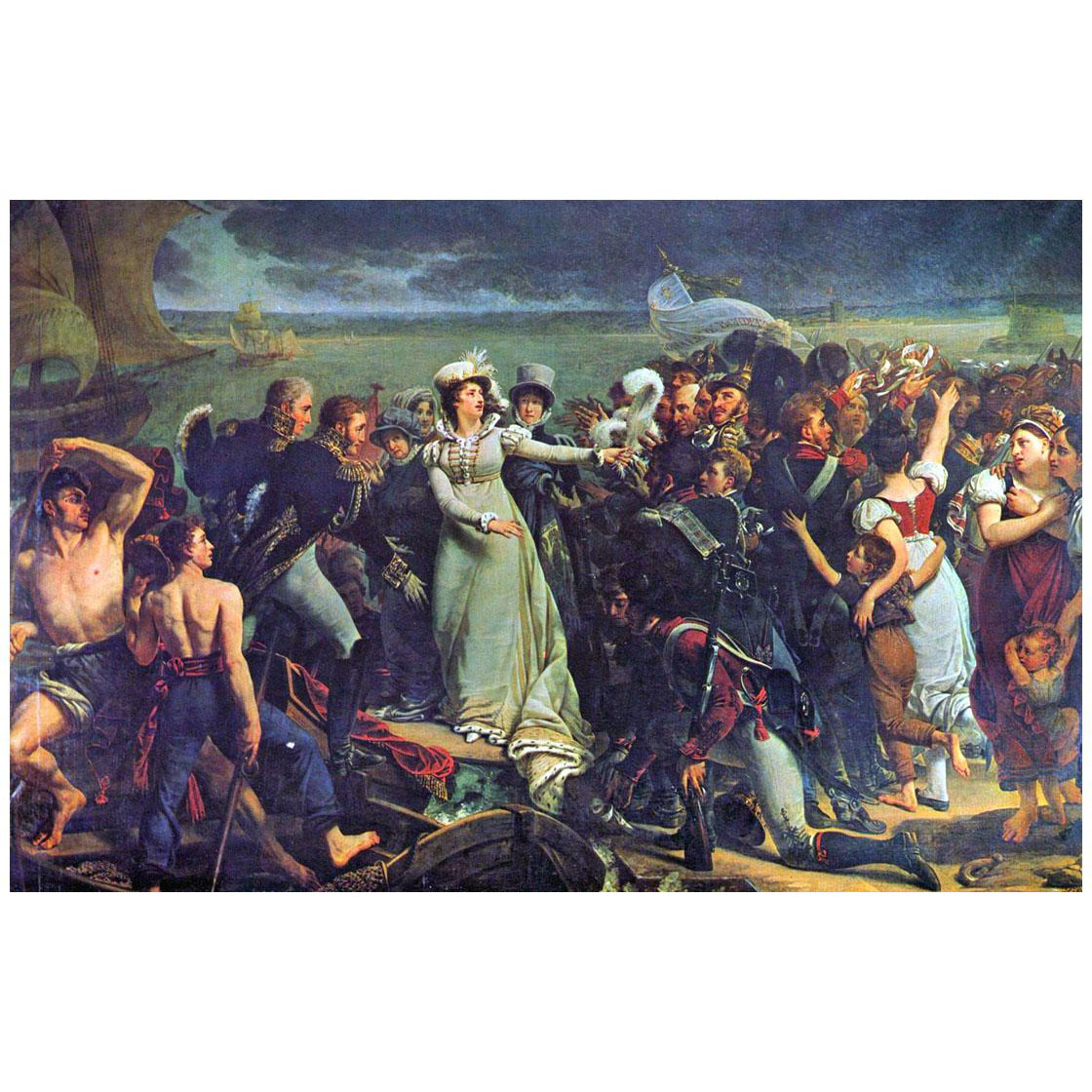 Antoine-Jean Gros. Embarquement de la duchesse d’Angouleme. 1819. MUSBA, Bordeaux