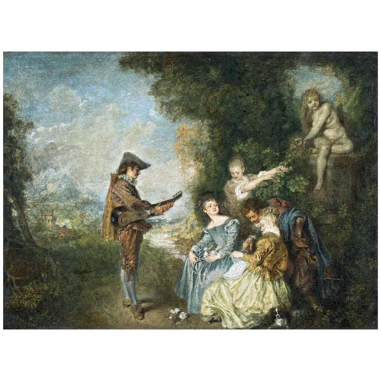 Antoine Watteau. Lecon d'amour. 1716-1717. Nationalmuseum Stockholm