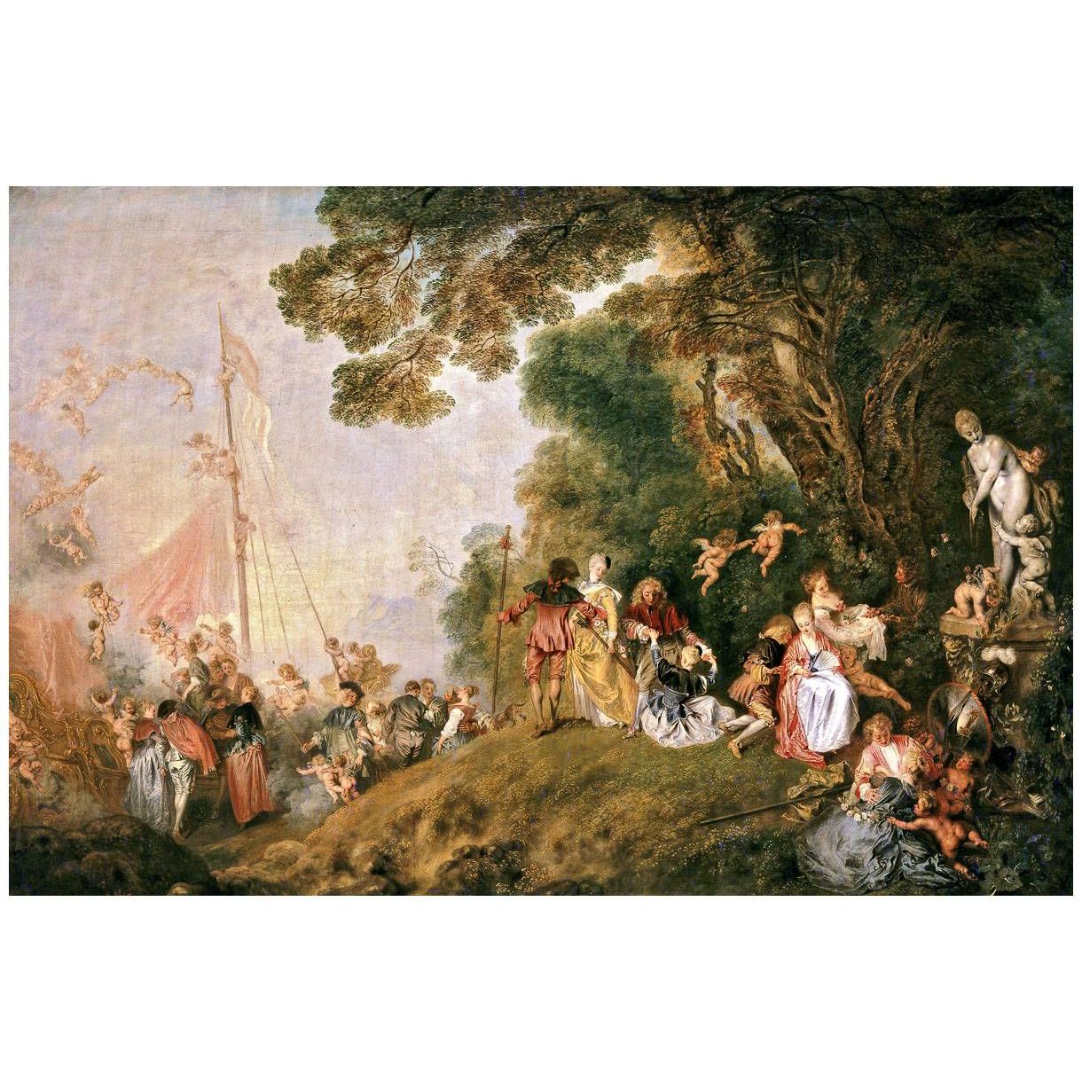 Antoine Watteau. L'embarquement pour Cythère. 1719. Schloss Charlottenburg Berlin