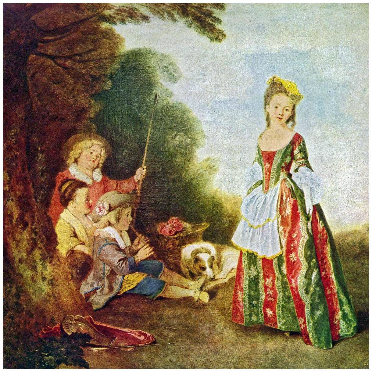 Antoine Watteau. La Danse. 1718-1720. Gemaldegallerie Berlin