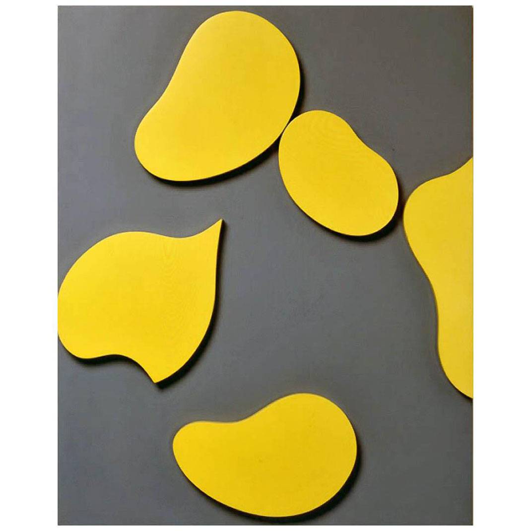 Jean Arp. Yellow Shapes Arrayed on a Grey Ground. 1953. Kunstmuseum Basel
