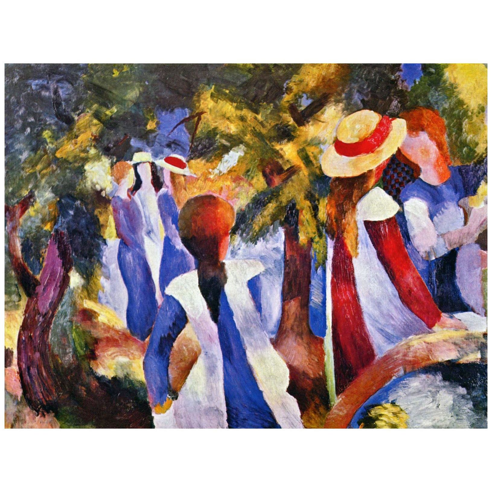 August Macke. Mädchen unter Bäumen. 1914. Neue Pinakothek Munchen