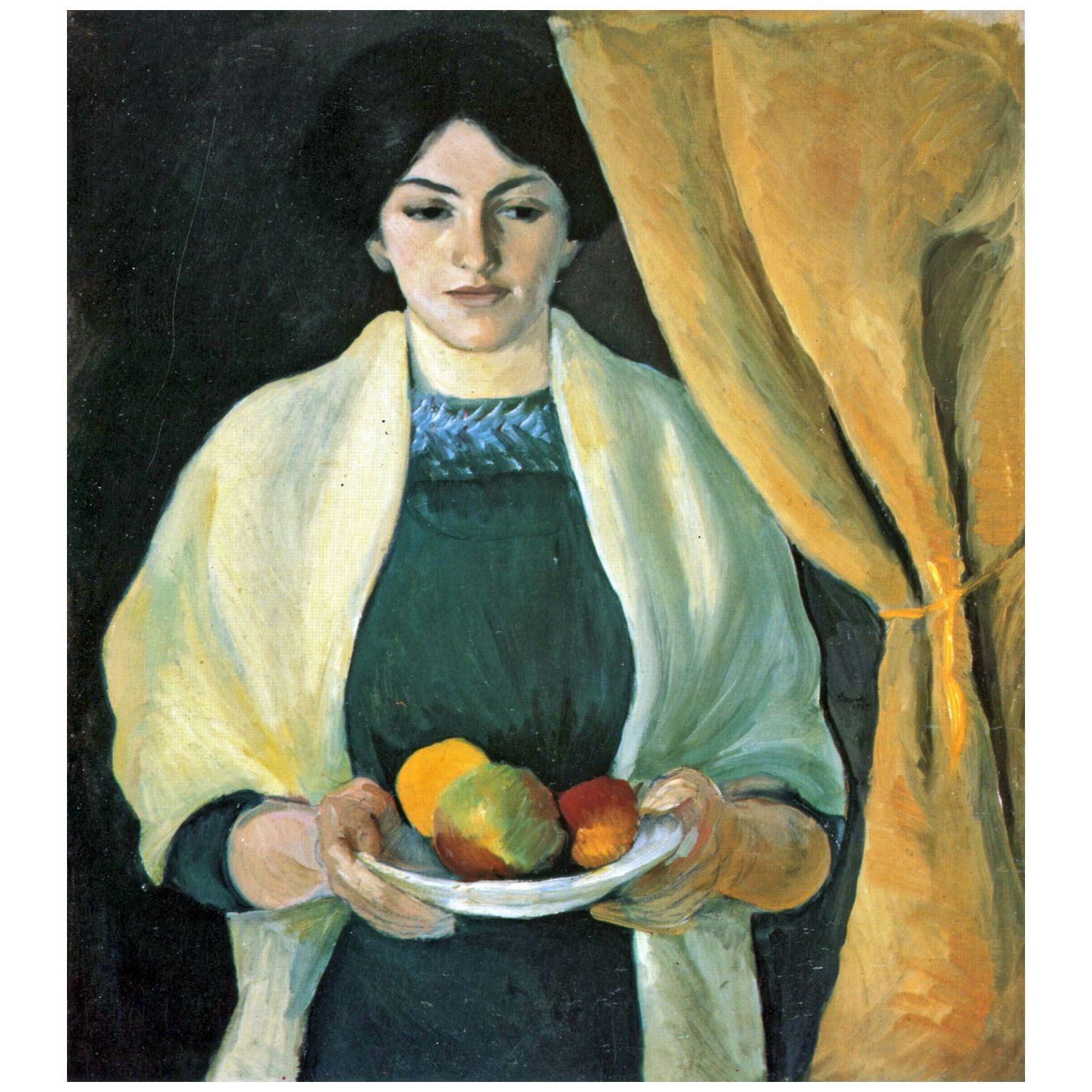 August Macke. Porträt mit Äpfeln. 1909. Lenbachhaus Munchen