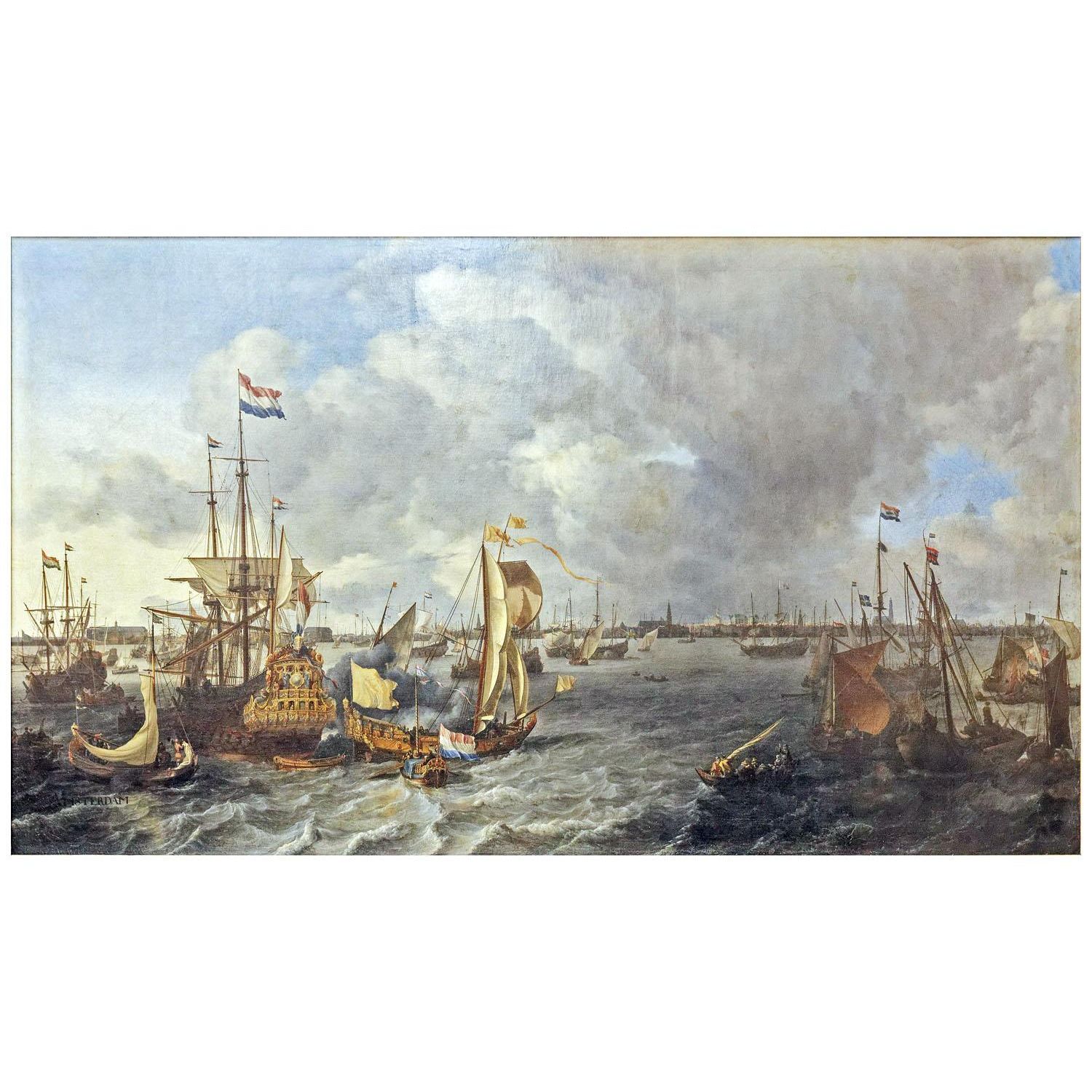Ludolf Backhuysen. Le Port d’Amsterdam. 1666. Musee du Louvre