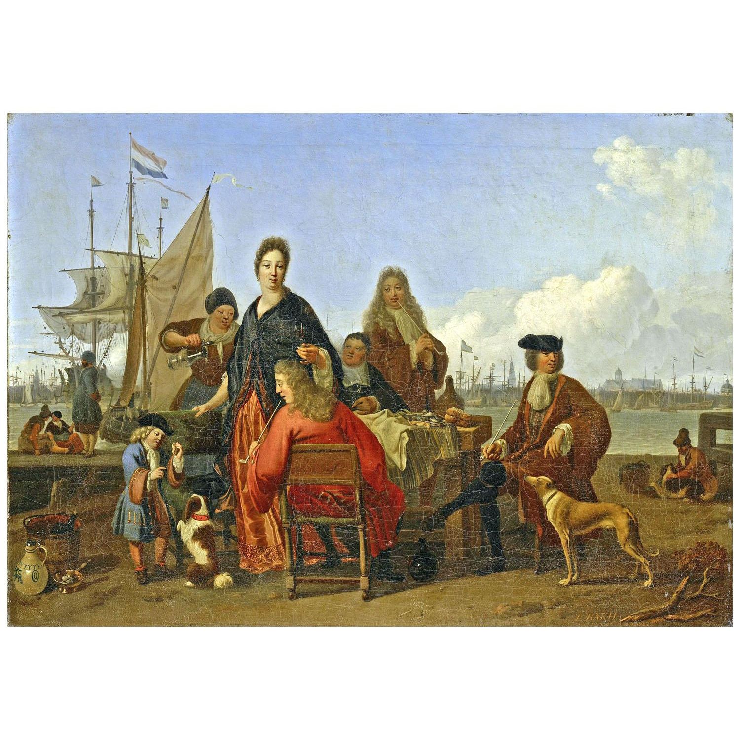 Ludolf Backhuysen. Bakhuyzen and de Hooghe Families. 1702. Rijksmuseum Amsterdam