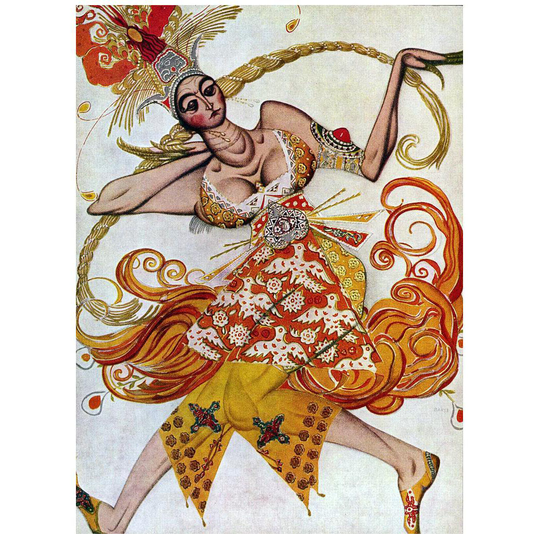 Леон Бакст. Эскиз костюма к балету Жар-Птица. 1910. Частное собрание