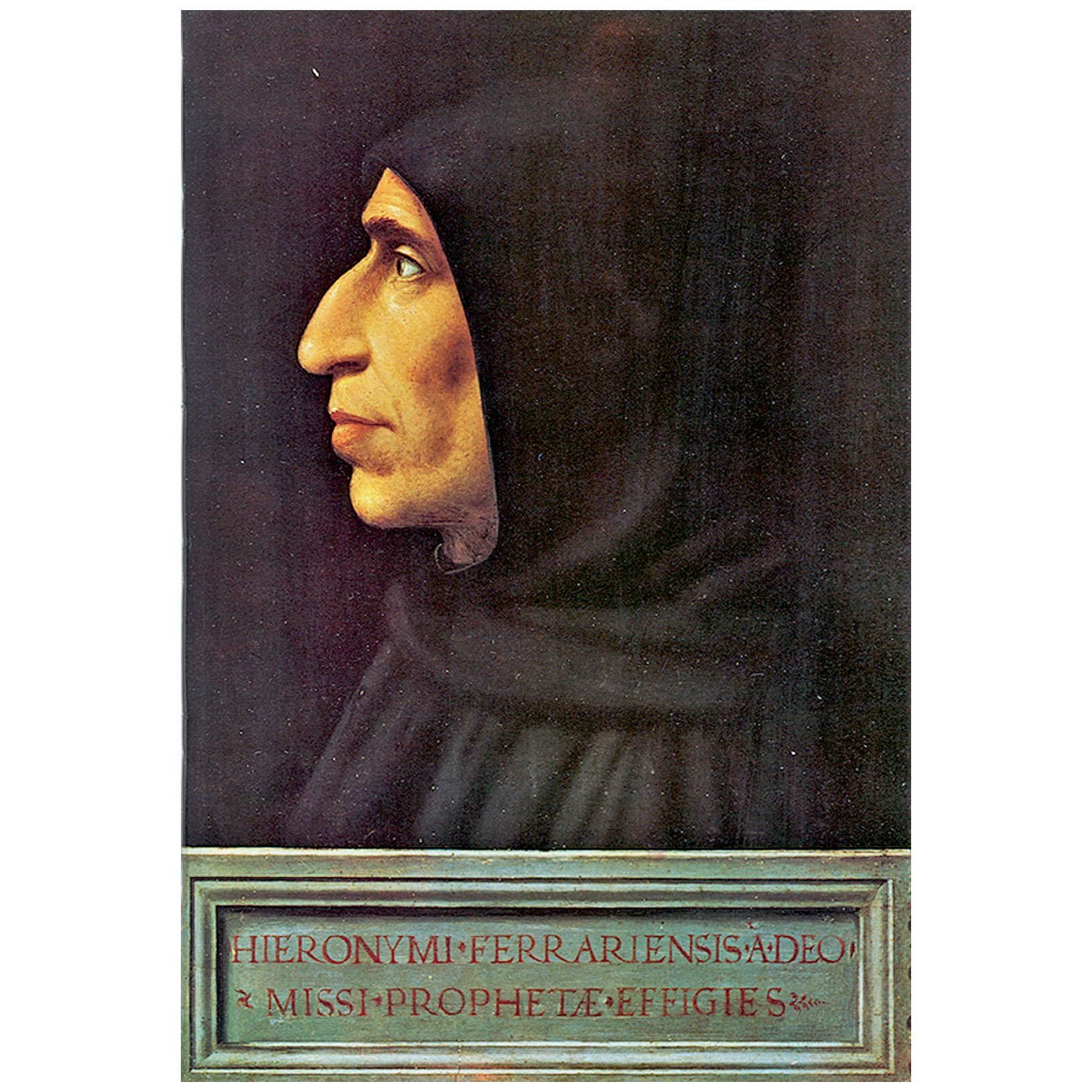 Fra Bartolomeo. Ritratto di G. Savonarola. 1497. Museo di San Marco Firenze