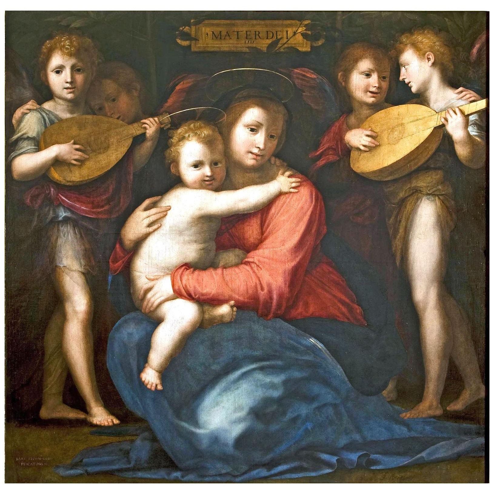 Fra Bartolomeo. Madonna con Bambino e quattro Angeli. 1515. Hermitage