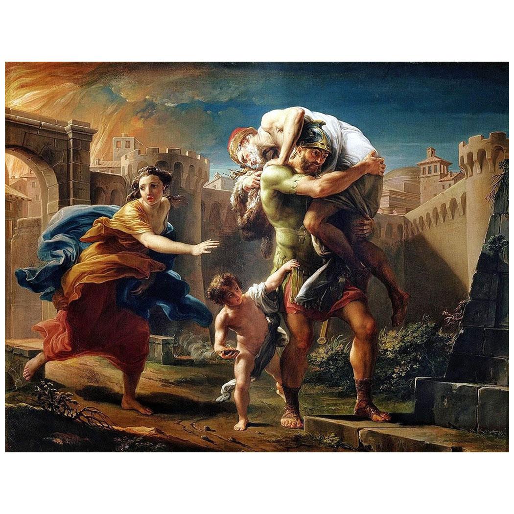 Pompeo Batoni. Enea in fuga da Troia. 1753. Galleria Sabauda, Torino