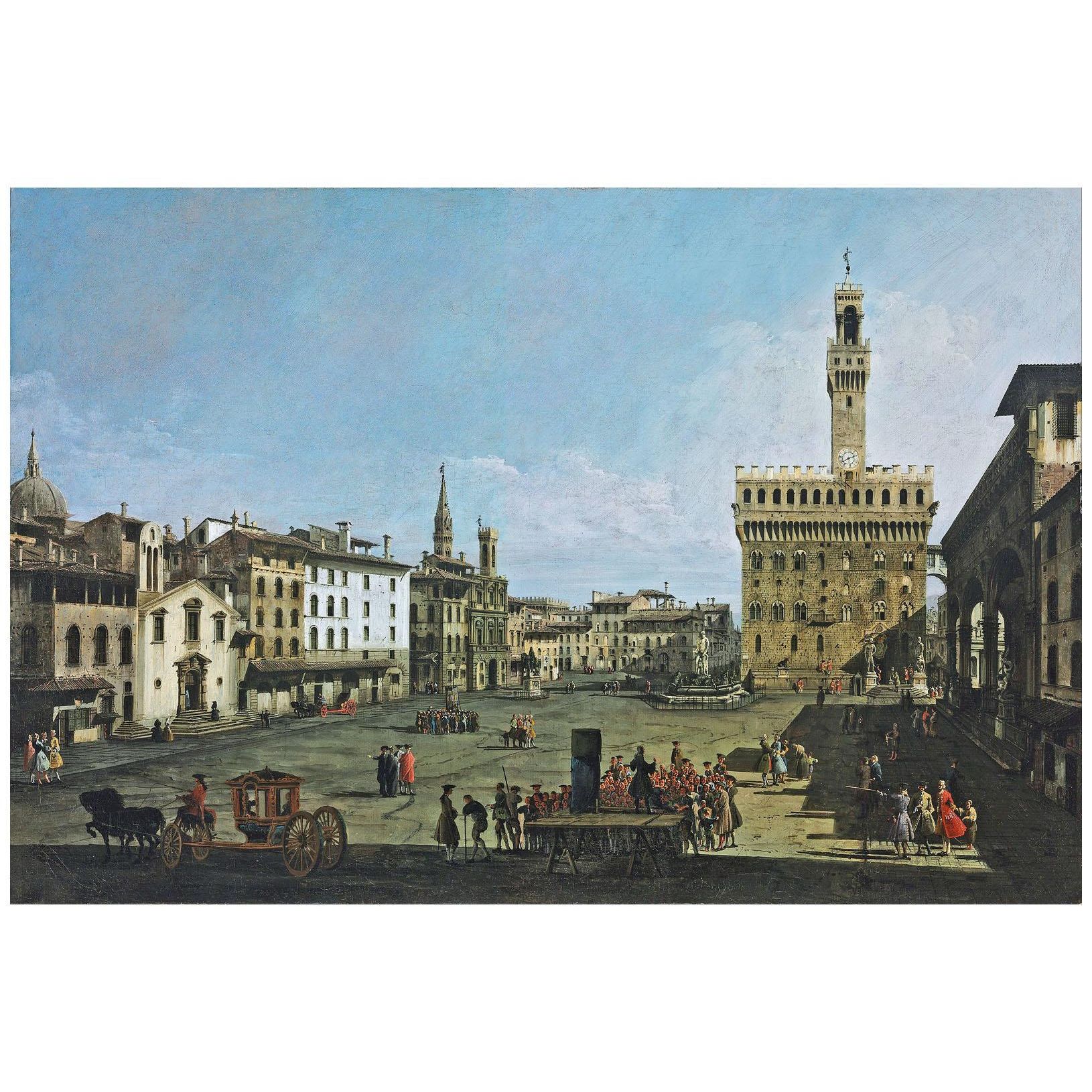 Bernardo Bellotto. Piazza della Signoria. 1740. Museum of Fine Arts Budapest