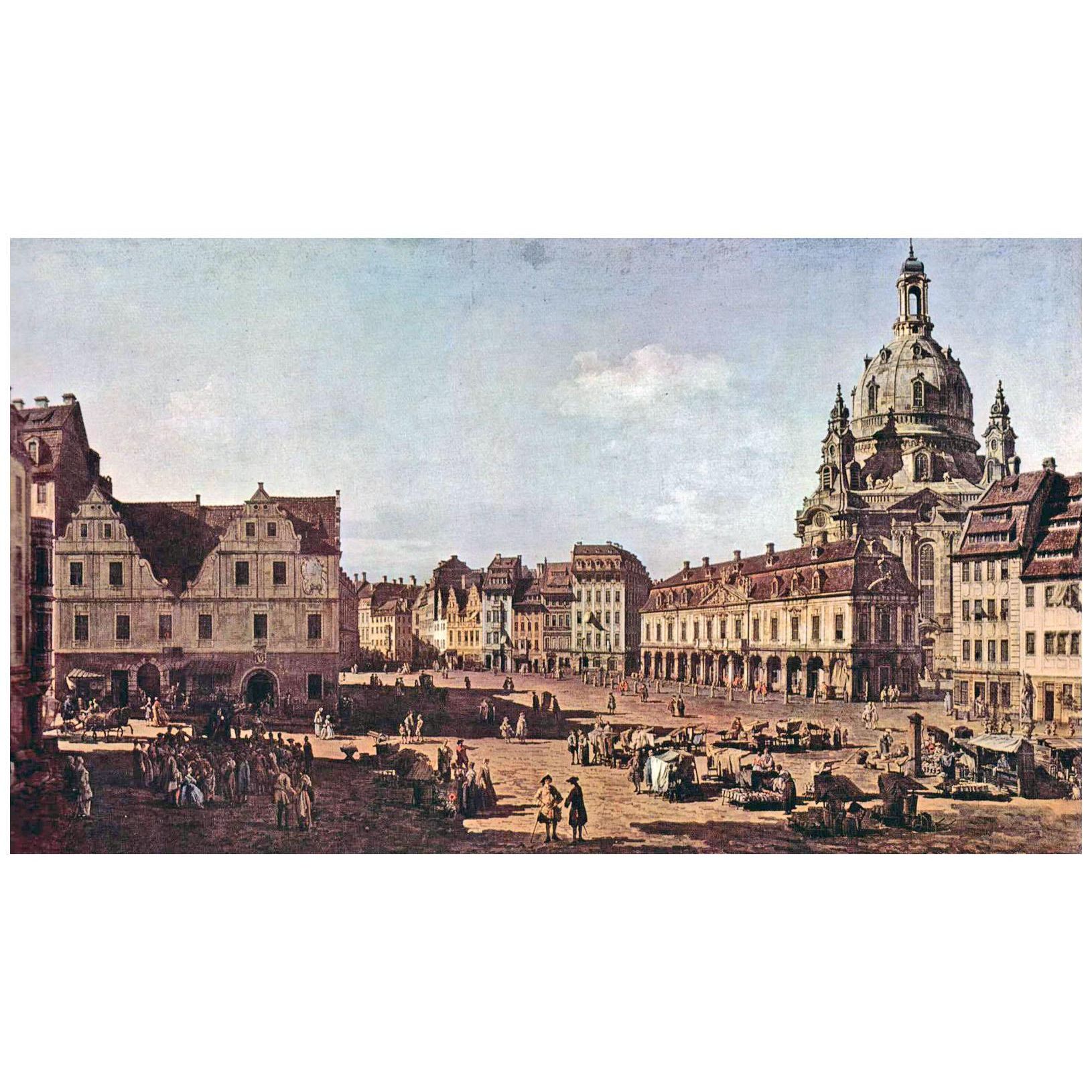 Bernardo Bellotto. Il Neumarkt dalla strada Moritz. 1750-1752. Gemaldegalerie Dresden