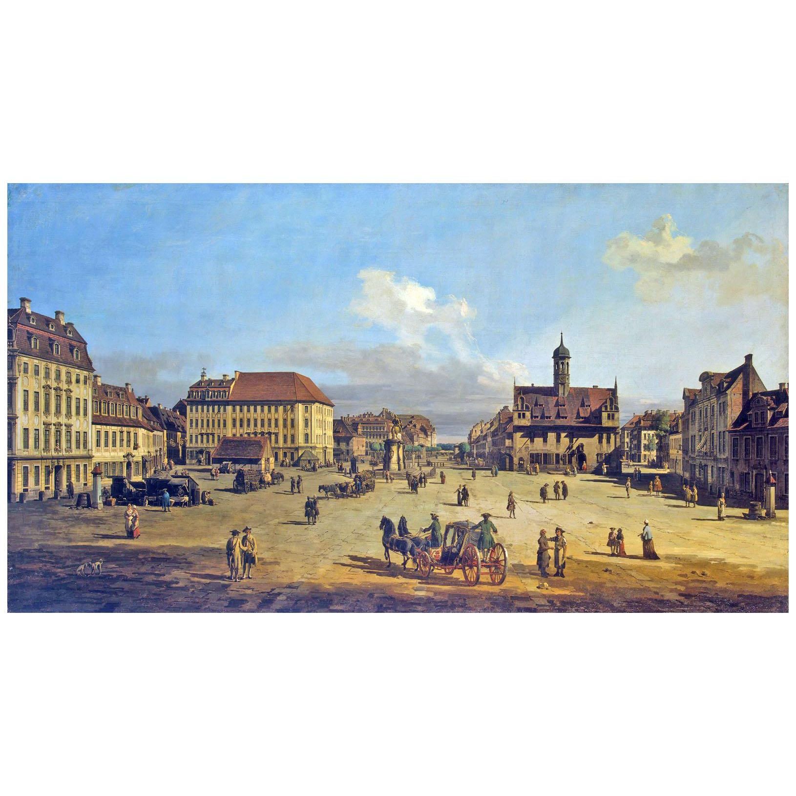 Bernardo Bellotto. Mercato della Neustadt a Dresden. 1751-1752. Hermitage St Petersburg