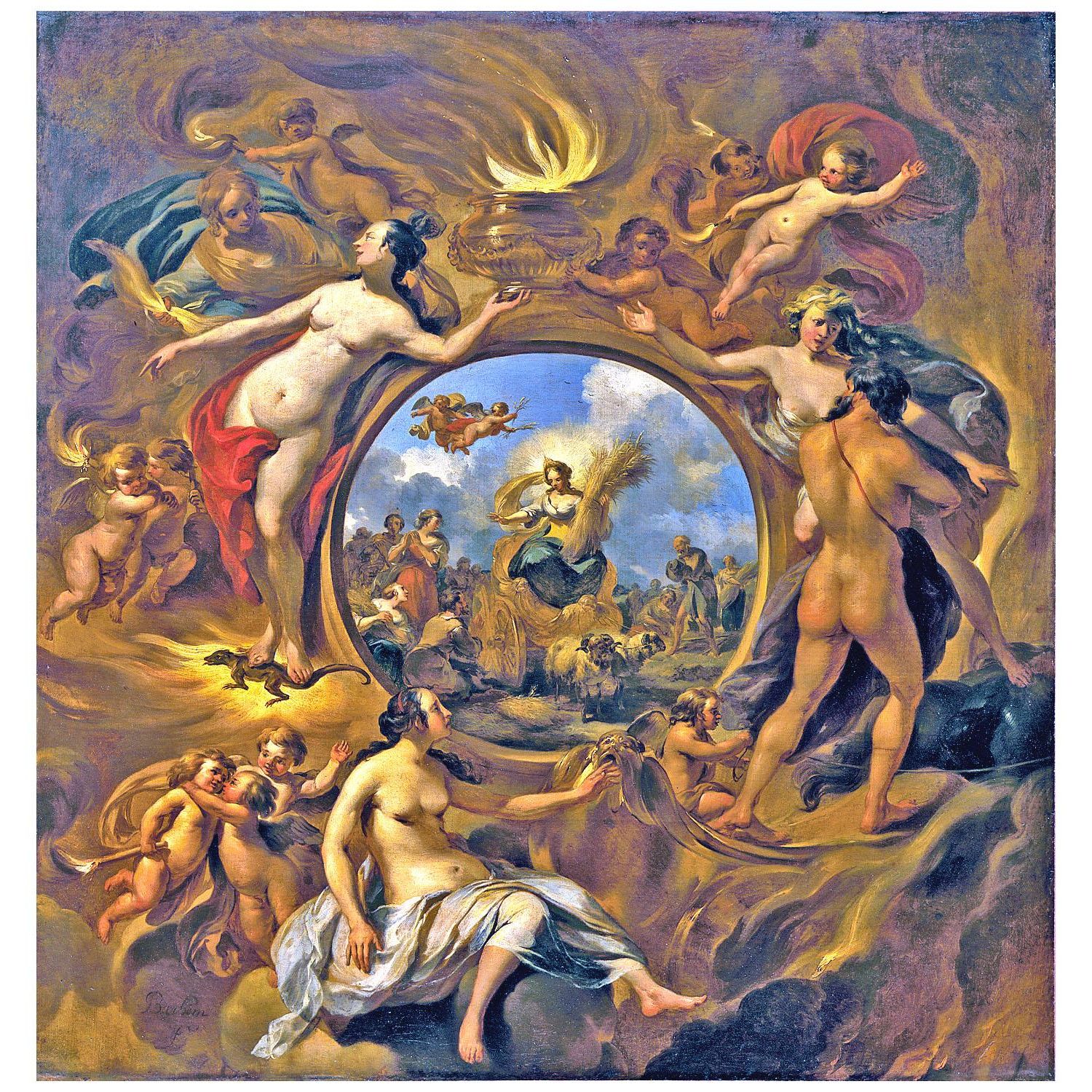Nicolaes Berchem. Allegorie op de zomer. 1640. Rijksdienst Beeldende Kunst Den Haag
