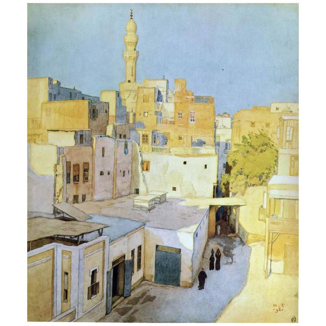 Иван Билибин. Улочка в Каире. 1921
