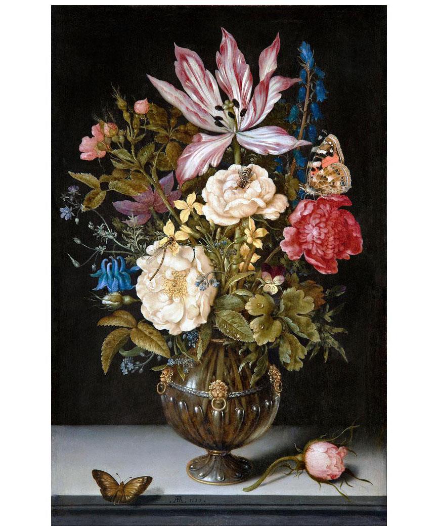 Ambrosius Bossсhaert de Oude. Stilleven met bloemen. 1617. Hallwyl Museum, Stockholm