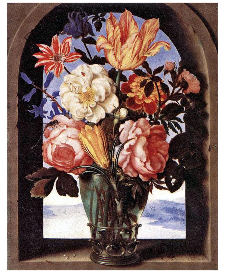 Ambrosius Bossсhaert de Oude. Boeket van bloemen. 1620. Louvre