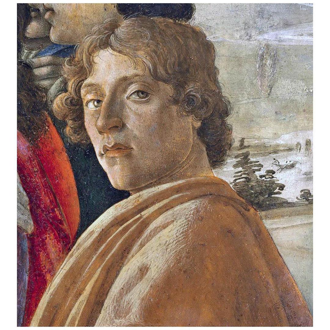 Sandro Botticelli. Autoritratto (frammento dell’Adorazione dei Magi). 1476. Uffizi, Firenze