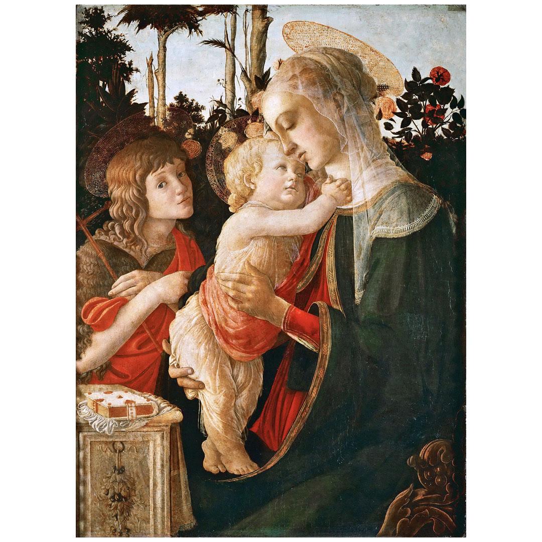 Sandro Botticelli. Madonna col Bambino con San Giovanni Battista. 1468. Louvre