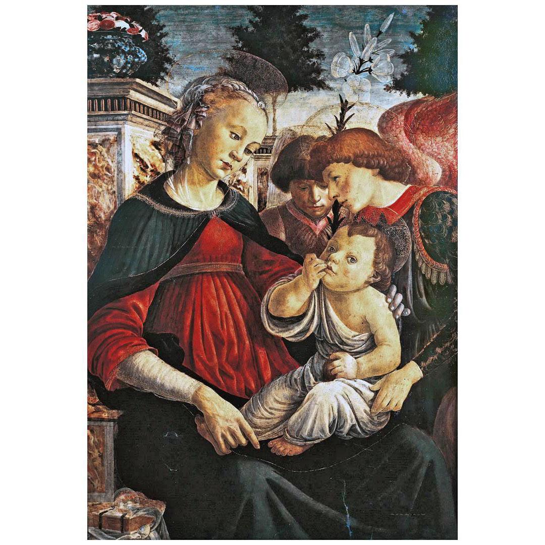 Sandro Botticelli. Madonna con Bambino e due angeli. 1469. Musee des Beaux-Arts, Strasbourg