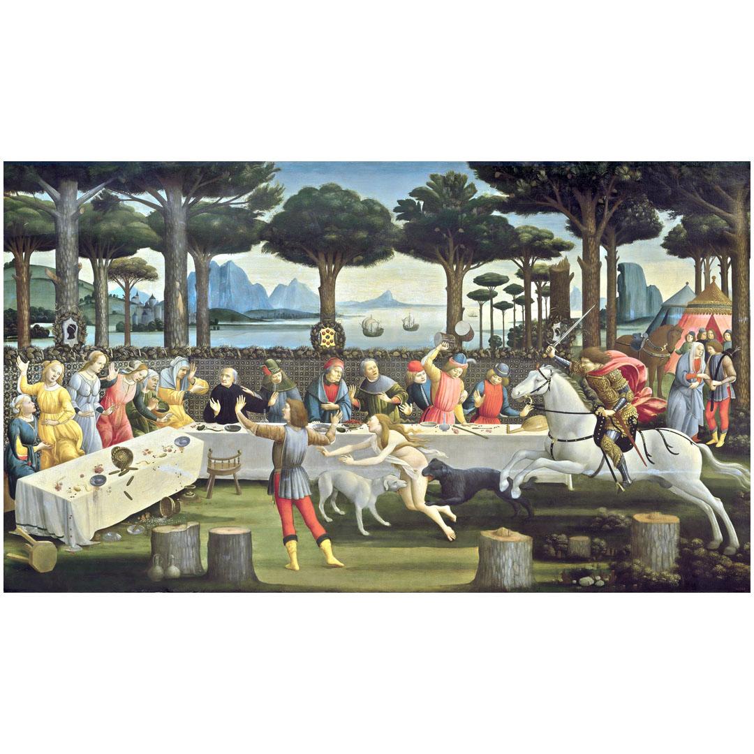 Sandro Botticelli. La storia di Nastagio degli Onesti III. 1483. Museo del Prado