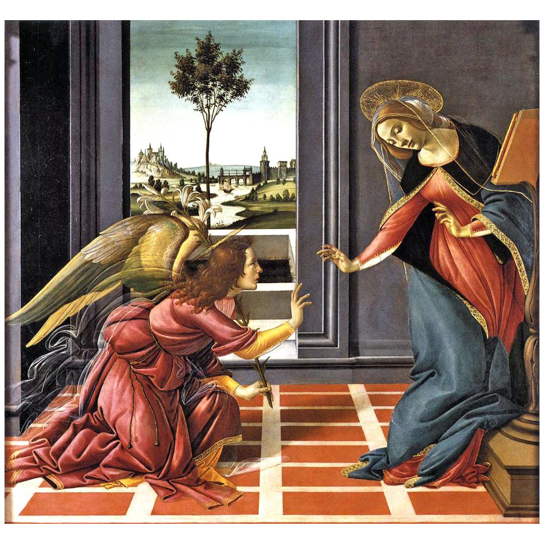 Sandro Botticelli. Annunciazione di Cestello. 1489-1490. Uffizi, Fireze
