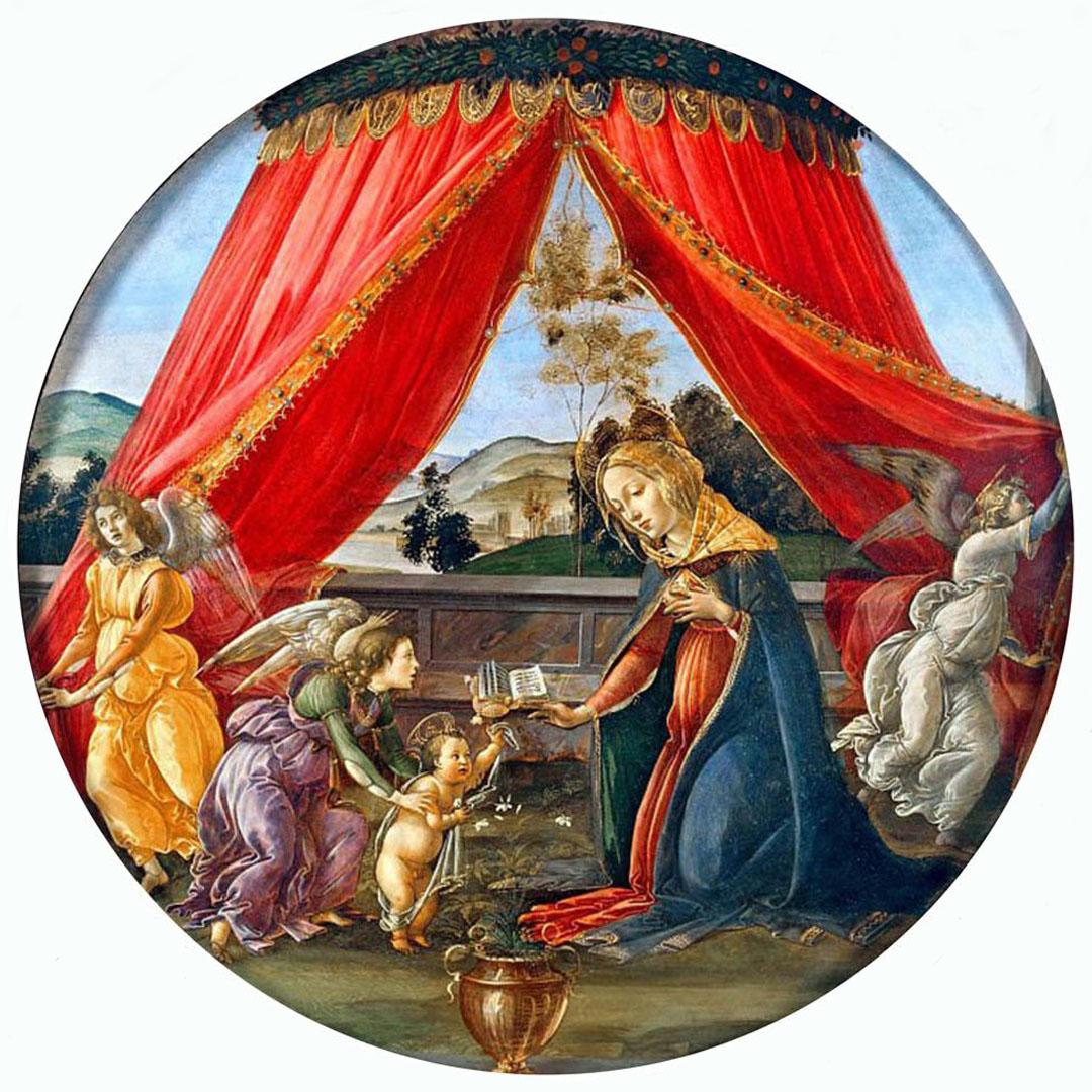 Sandro Botticelli. Madonna del padiglione. 1493. Pinacoteca Ambrosiana, Milano