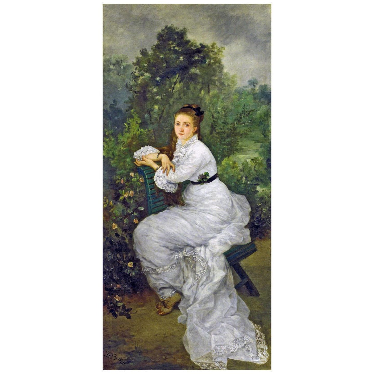 Marie Bracquemond. Femme au jardin. 1877. Private collection