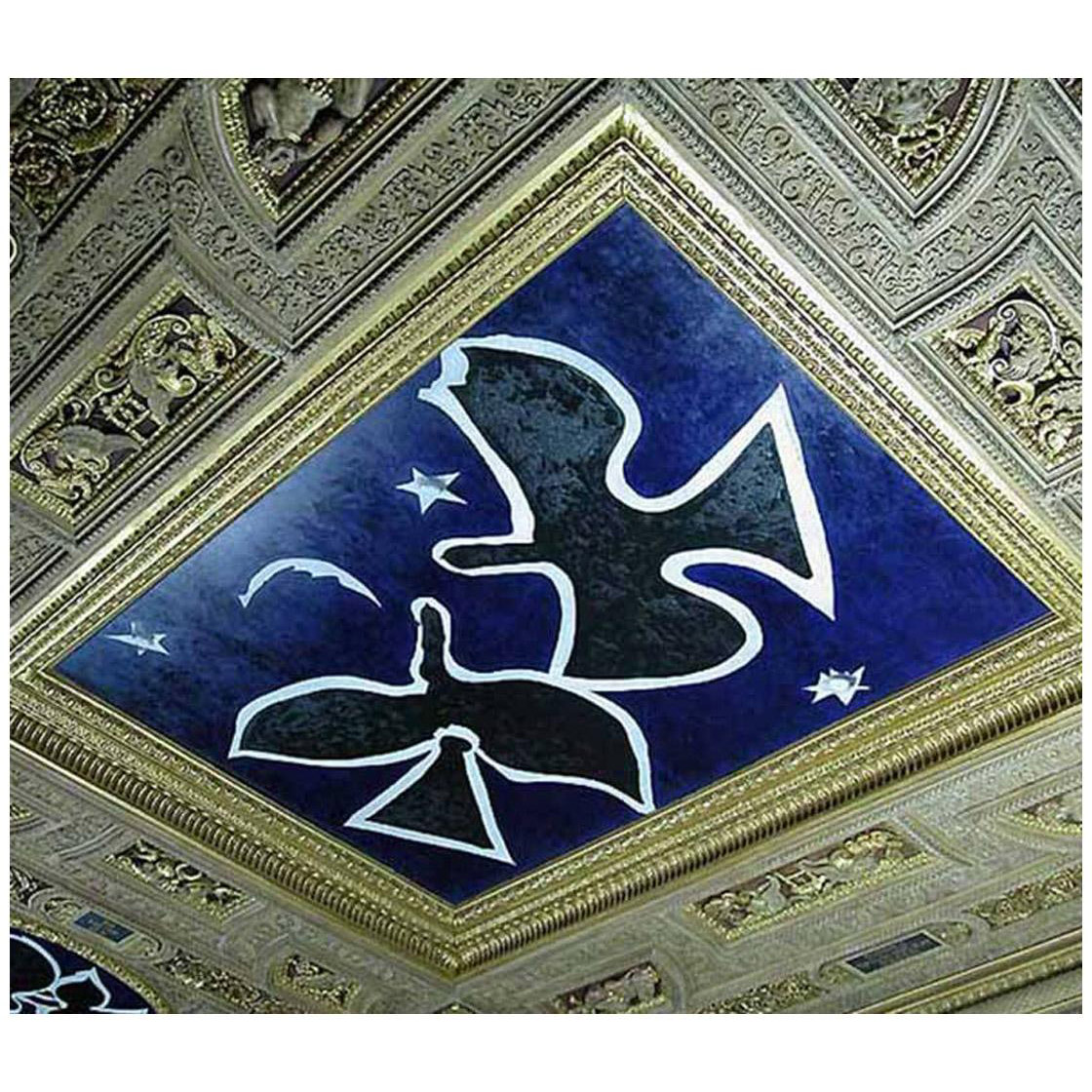 Georges Braque. Les oiseau. 1953. Plafond de la salle étrusque du Louvre 