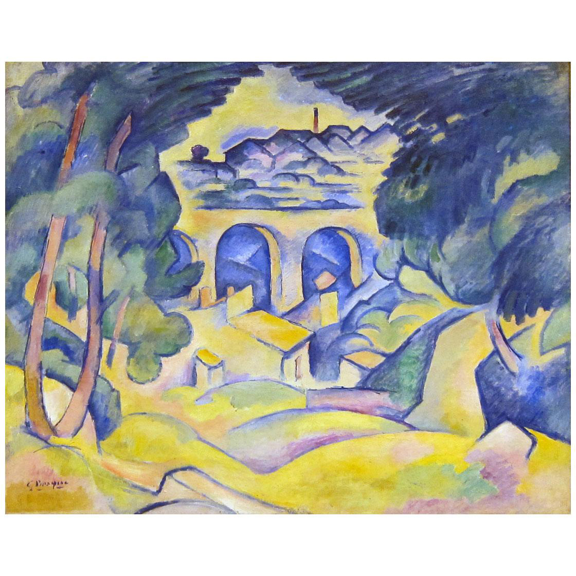 Georges Braque. Le Viaduc de l'Estaque. 1907. Minneapolis Institute of Arts