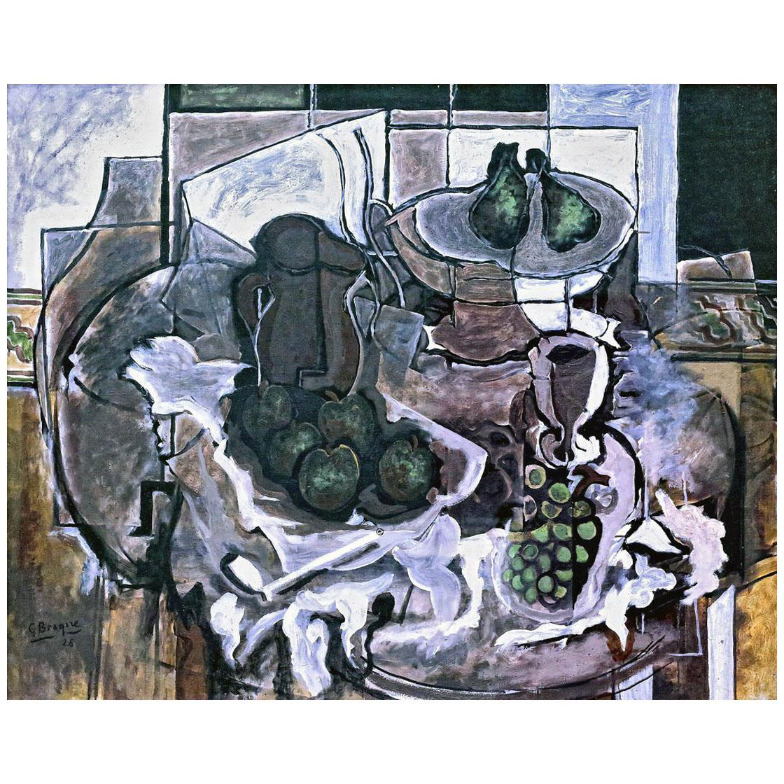 Georges Braque. Plat de fruits. 1926. Neue Pinakothek Munchen