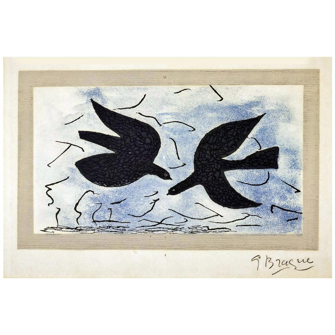 Georges Braque. Les deux oiseaux. 1956. National Gallery Edinburgh