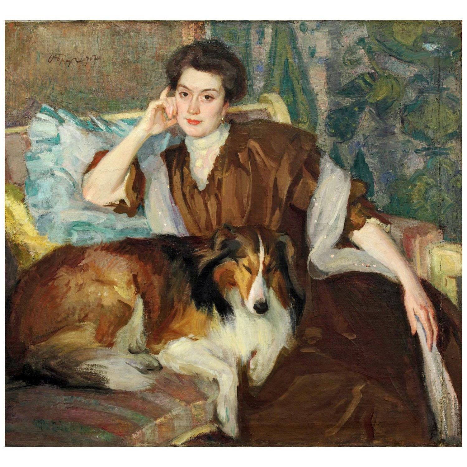 Осип Браз. Портрет жены. 1907. МИИРК Петрозаводск