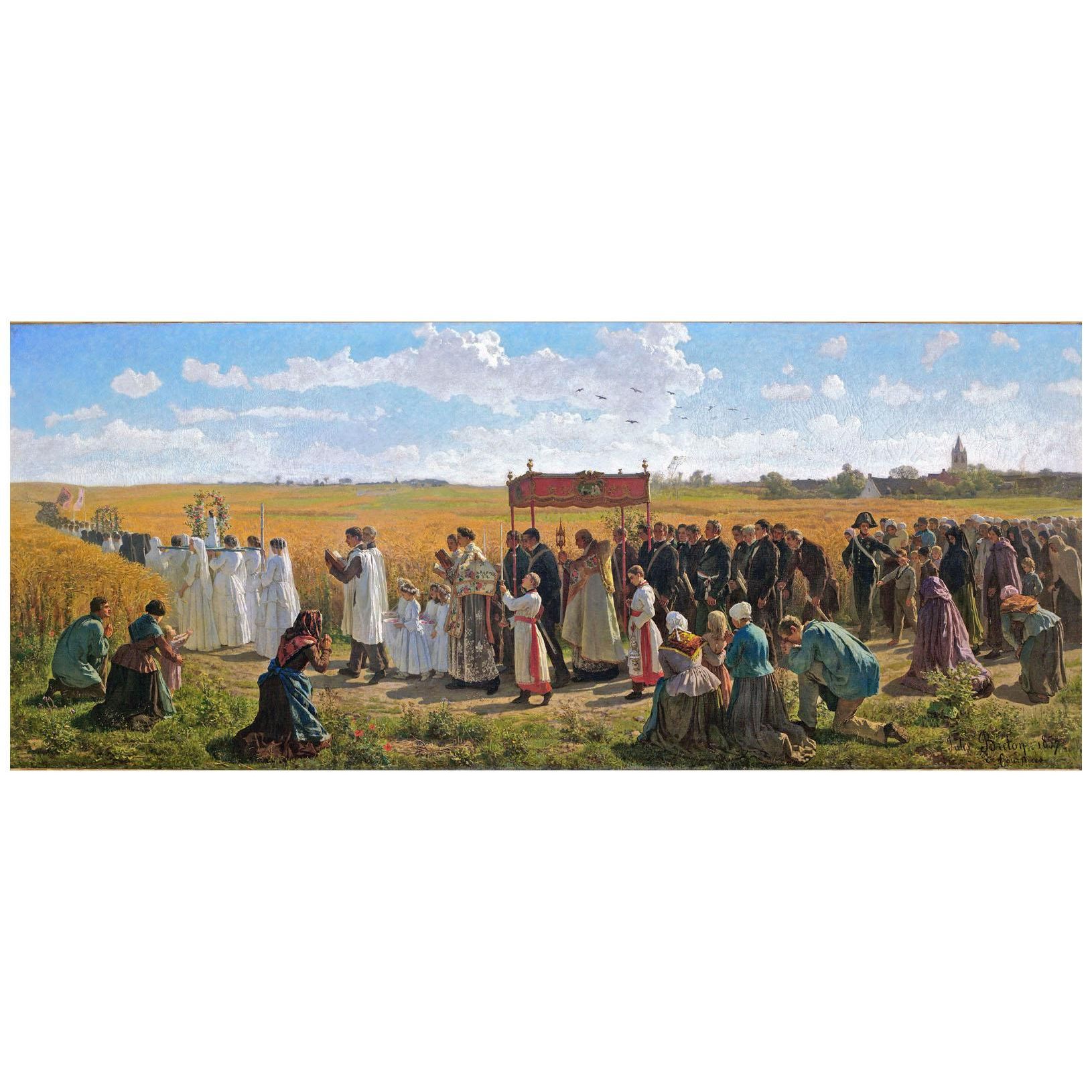 Jules Breton. La Bénédiction des blés en Artois. 1857. Musée d'Orsay Paris