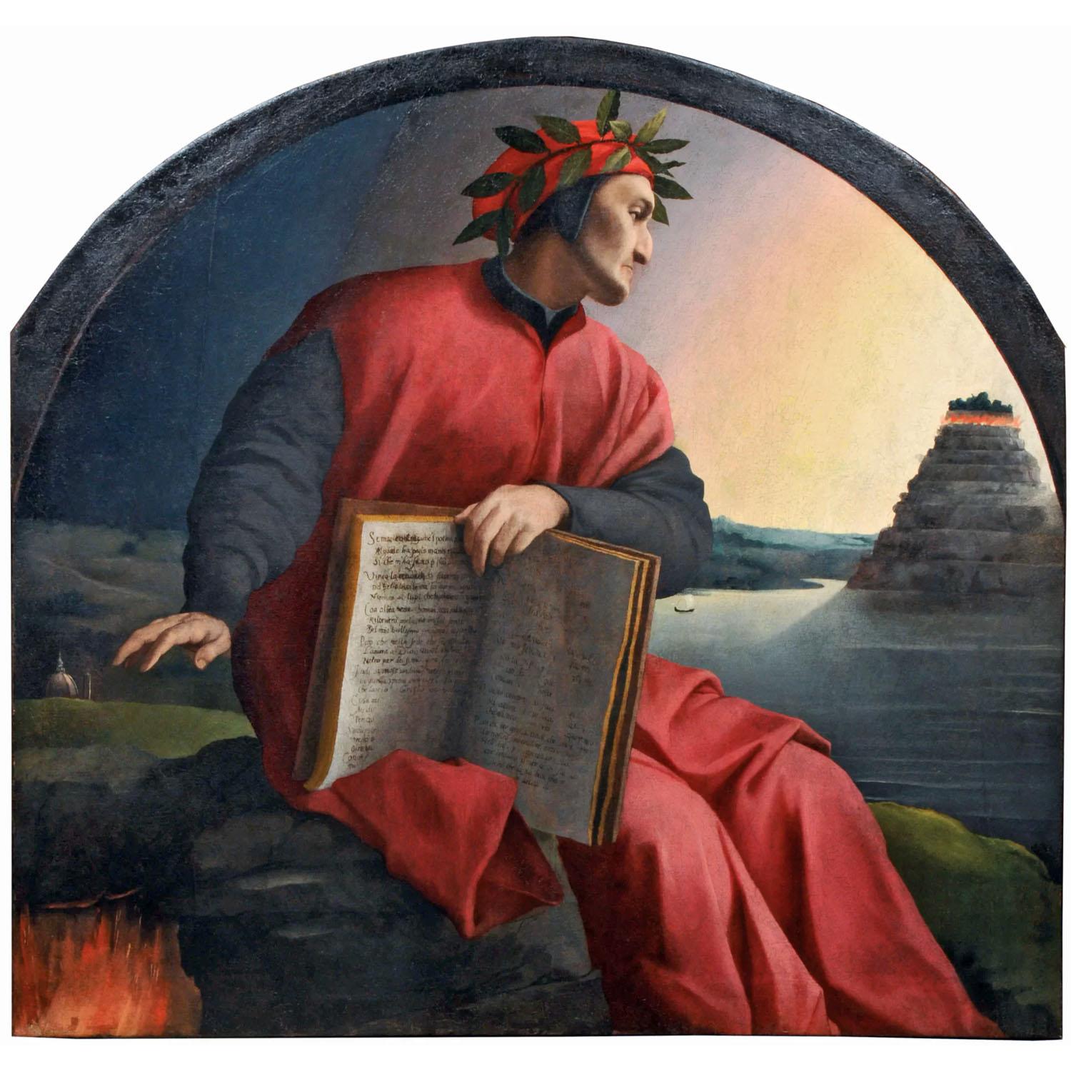 Agnolo Bronzino. Ritratto allegorico di Dante. 1530. Private collection, displayed in Uffizi