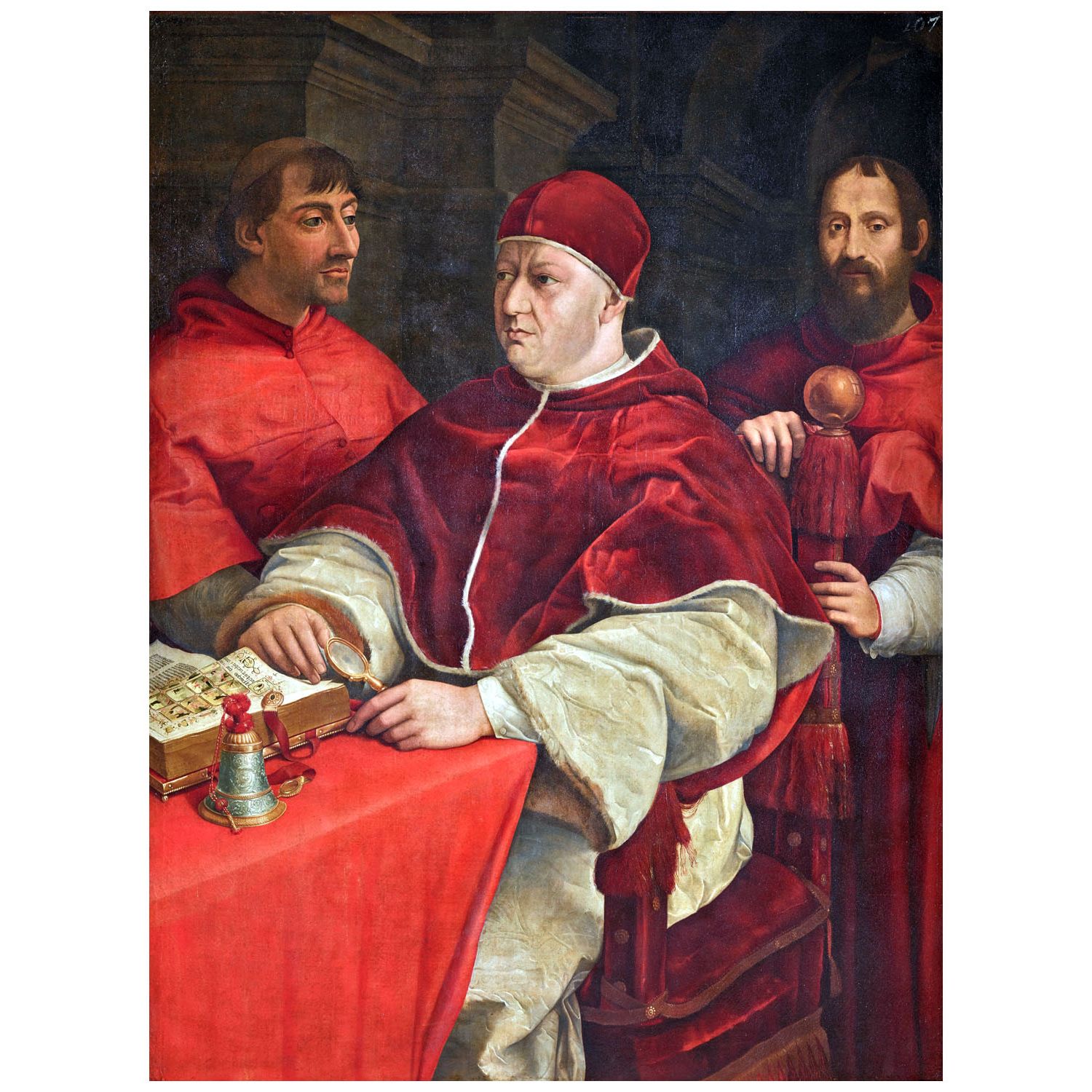 Giuliano Bugiardini. Ritratto di papa Leone X. 1519. Palazzo Barberini Roma