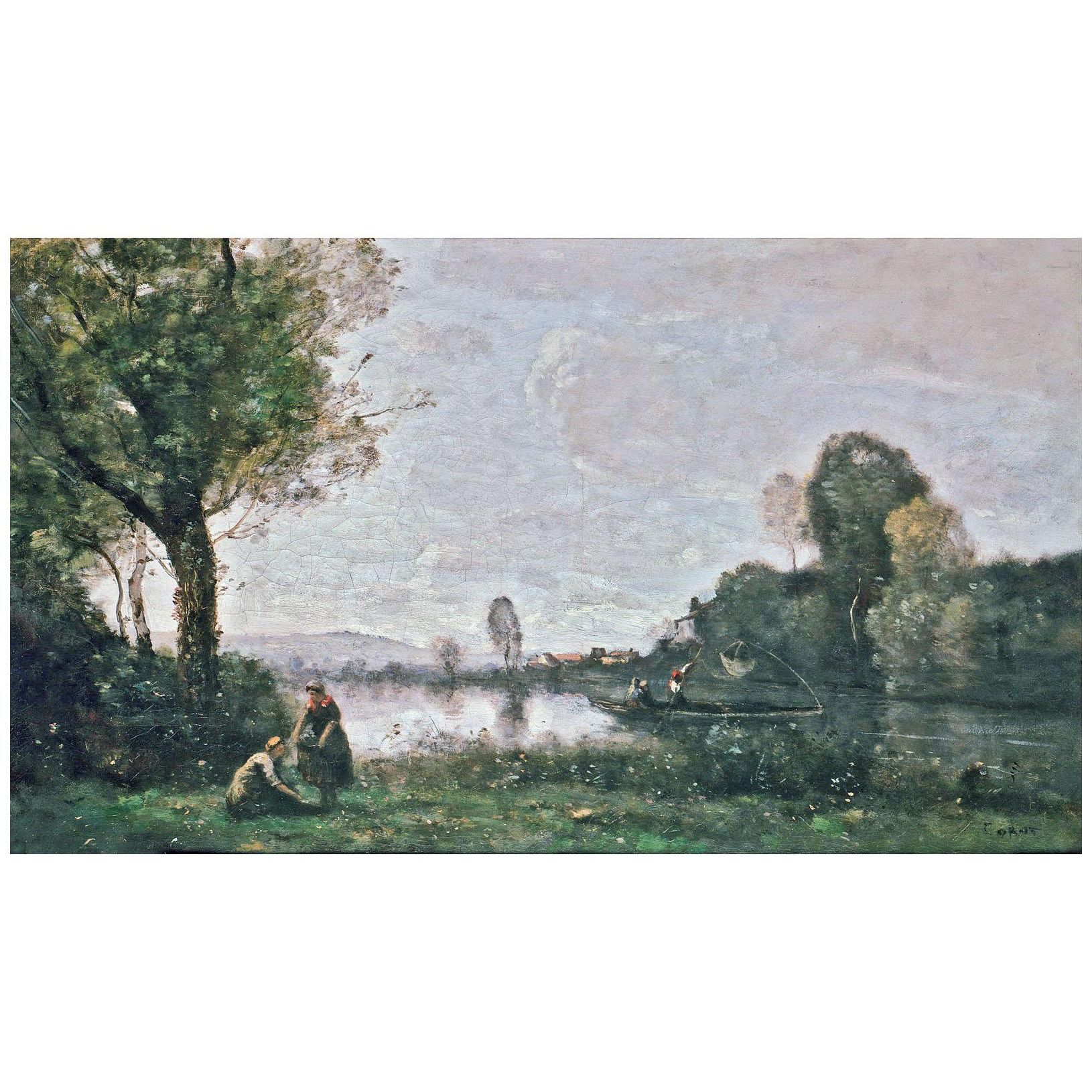 Camille Corot. La Seine a Chatou. 1855. Alte Nationalgalerie Berlin
