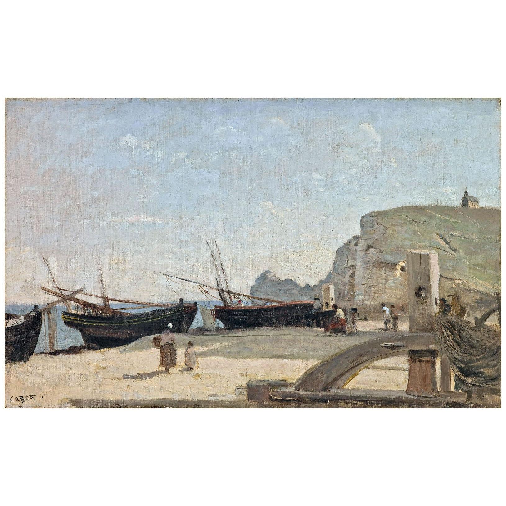 Camille Corot. La Plage, Étretat. 1872. Saint Louis Art Museum